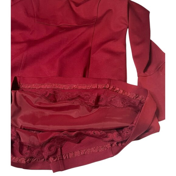 Trina Turk wine red bell sleeve knit dress size M/L NWT - Picture 8 of 12